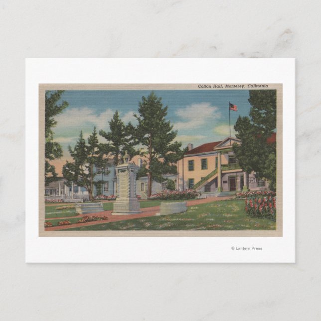 Postal Monterey, CA - Colton Hall View and Grounds (Anverso)