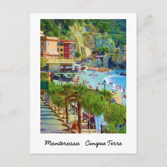 Postal Monterosso, Cinque Terre, Italia (Anverso)