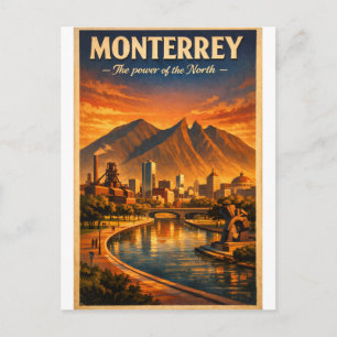 Postal Monterrey ciudad, México viaje 2026