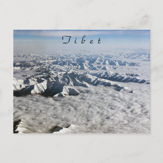Postal Montes de Himalaya bajo las nubes - Tíbet (Anverso)