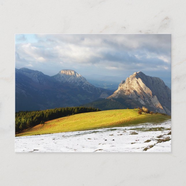 Postal Montes de Urkiola en el País Vasco (Anverso)