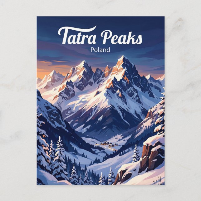 Postal Montes Tatra Polonia (Anverso)
