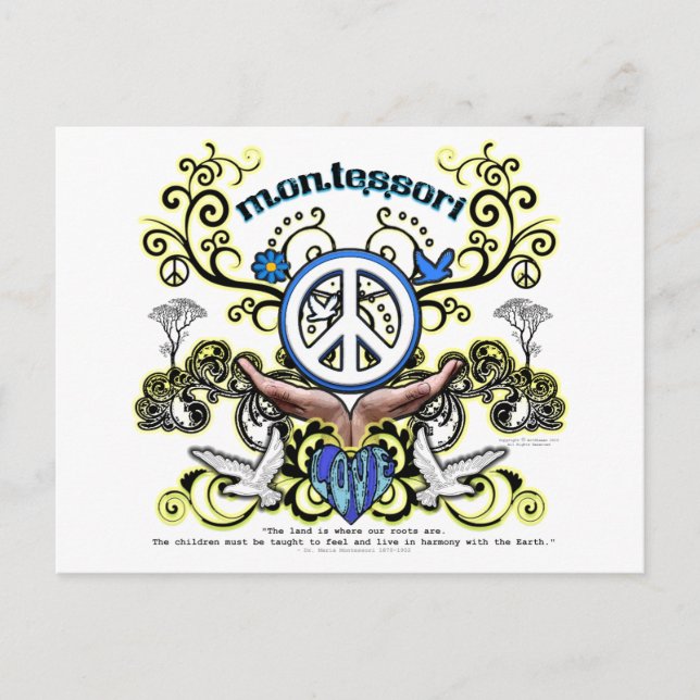 Postal Montesori Peace (Anverso)
