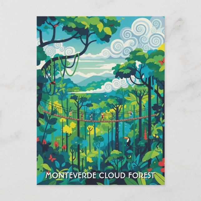 Postal Monteverde Cloud Forest Costa Rica (Anverso)