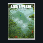 Postal Monteverde Cloud Forest Costa Rica Viaja<br><div class="desc">La Reserva Forestal Nube Monteverde, ubicada en las montañas Tilarán de Costa Rica, es uno de los bosques nublados más famosos del mundo. Esta selva tropical exuberante y cubierta de niebla se encuentra en una elevación de 1.440 metros, creando un ambiente fresco y húmedo que apoya una increíble diversidad de...</div>