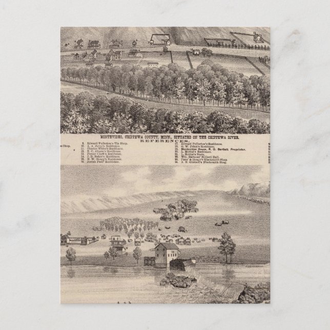 Postal Montevideo, Granite Falls, Minnesota (Anverso)