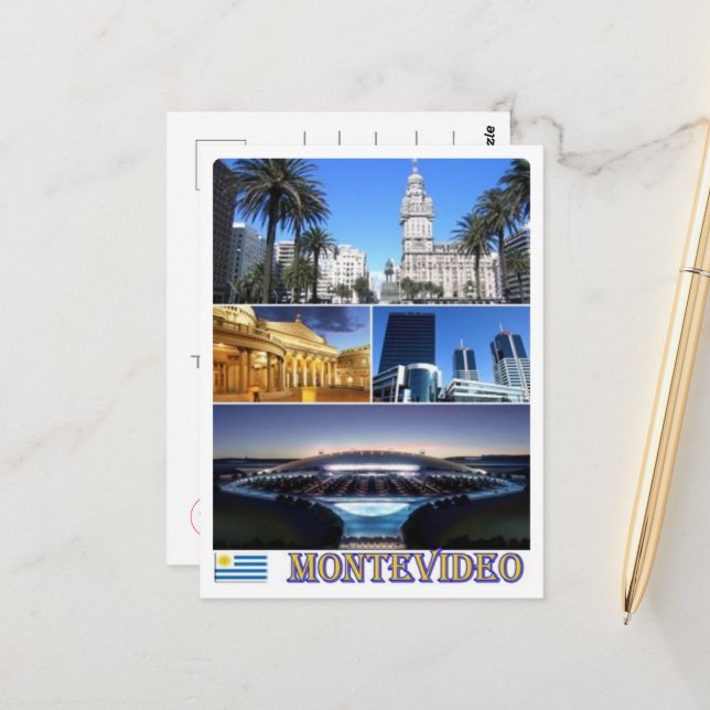 Postal Montevideo Mosaic - Uruguay (Anverso/Reverso In Situ)