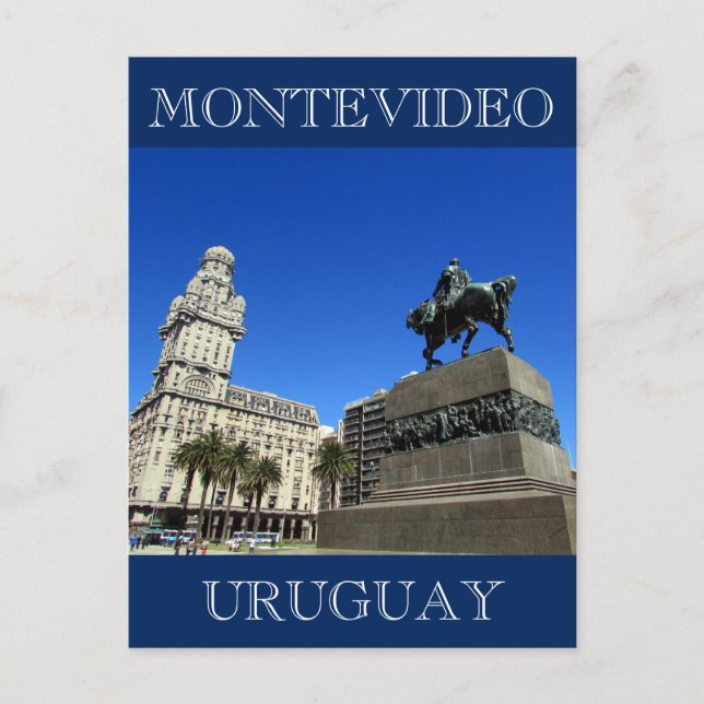 Postal montevideo plaza uruguay (Anverso)
