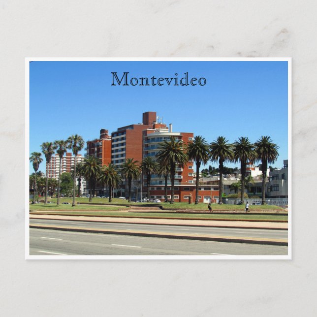 Postal montevideo rambla (Anverso)