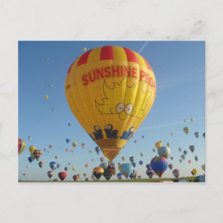 Postal Montgolfiere - Globo de aire caliente - Gente sole