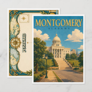 Postal Montgomery Alabama Capitolio Estatal GeoSaga