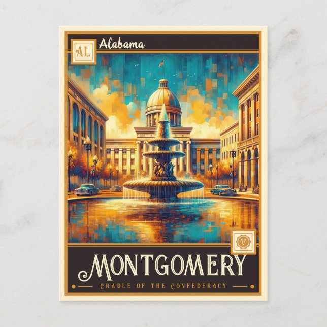 Postal Montgomery, Alabama | Vintage (Anverso)
