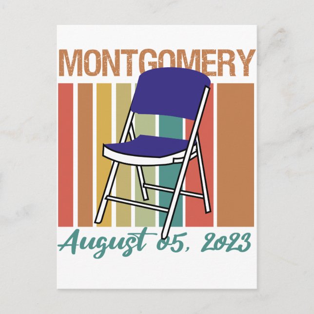 Postal Montgomery Brawl Folding Chair Agosto 5 2023 (Anverso)