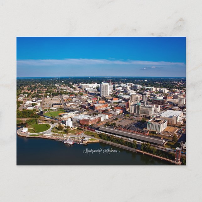 Postal Montgomery, vista aérea de Alabama, (Anverso)