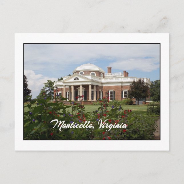 Postal Monticello Postcard (Anverso)