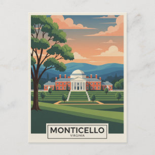 Postal Monticello Viajes Virginia