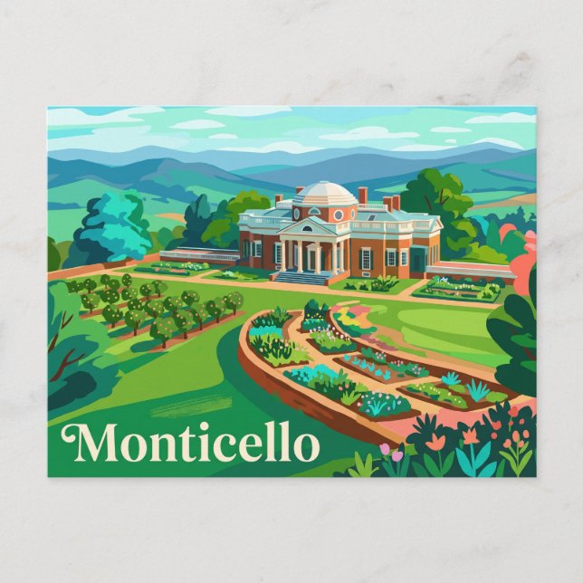 Postal Monticello Virginia (Anverso)