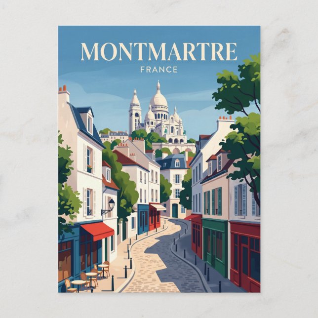 Postal Montmartre Francia (Anverso)
