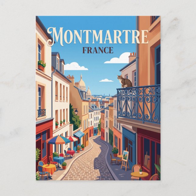 Postal Montmartre Francia (Anverso)