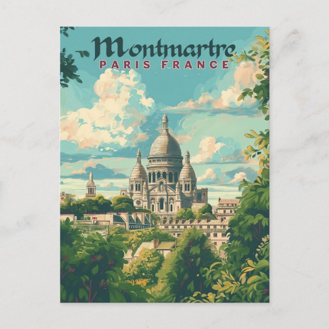 Postal Montmartre - París, Francia (Anverso)