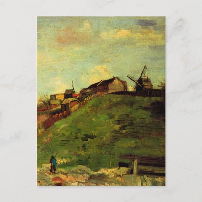 Postal Montmartre: Quarry, los molinos de Vincent van Gog (Anverso)