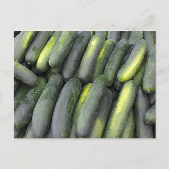 Postal Montones de pepinos en venta (Anverso)