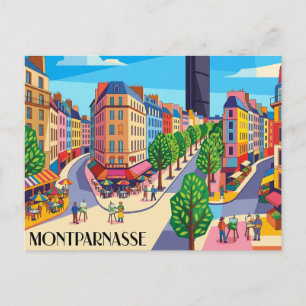 Postal Montparnasse Francia