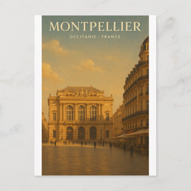 Postal Montpellier — viaje a Francia 2026 (Anverso)