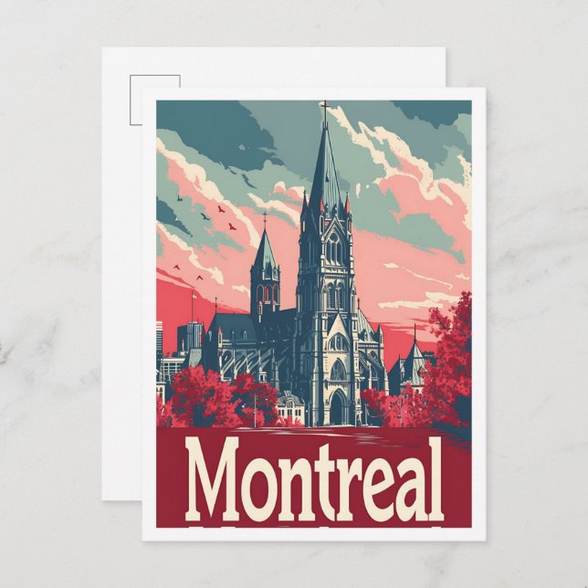 Postal Montreal Canada Art vintage Travel (Anverso / Reverso)
