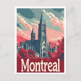 Postal Montreal Canada Art vintage Travel