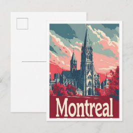 Postal Montreal Canadá Arte vintage Viajes