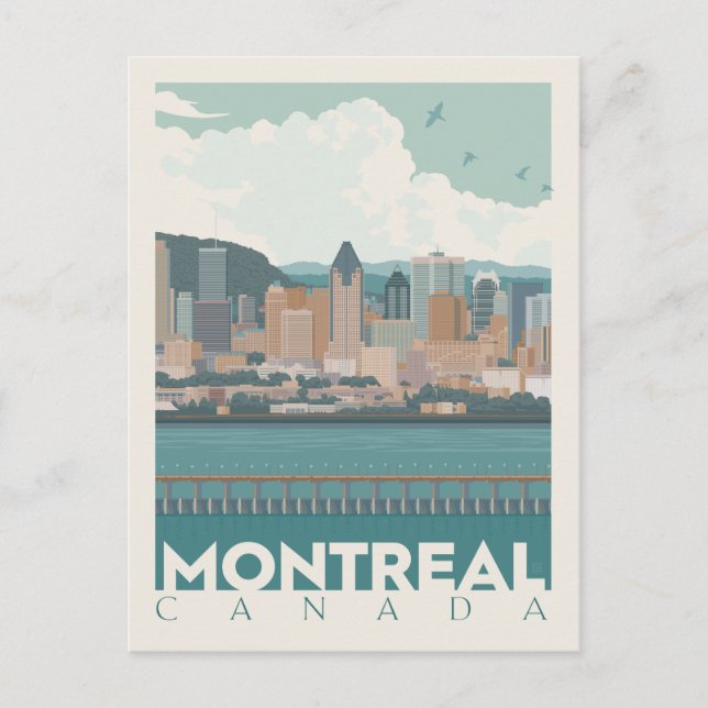 Postal Montreal, Canadá | Skyline (Anverso)