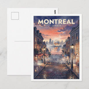 Postal Montreal Canadá Viaje Vintage