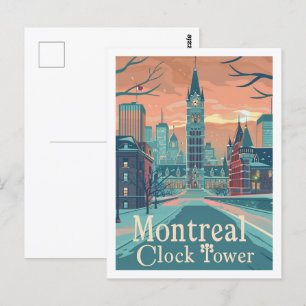 Postal Montreal Canadá Vintage Famoso Travel Place