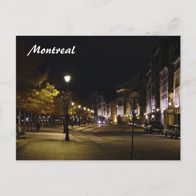 Postal Montreal por la noche (Anverso)