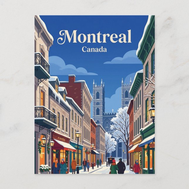 Postal Montreal, Quebec Canadá (Anverso)