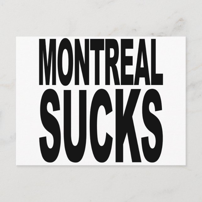Postal Montreal Sucks (Anverso)