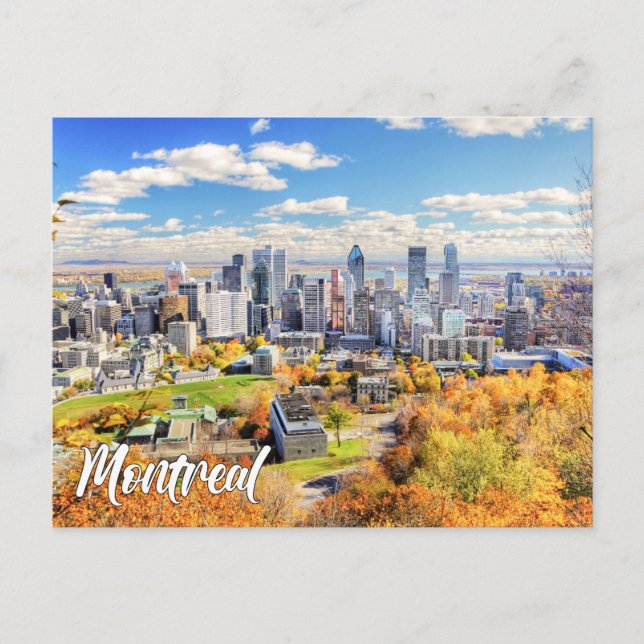 Postal Montreal urbano, Quebec, Canadá (Anverso)
