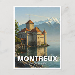 Postal Montreux Suiza Chateau de Chillon