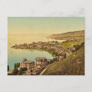 Postal Montreux y Clarens, Lago de Ginebra, Suiza vi