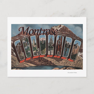 Postal Montrose, Colorado - Escenas de letras grandes