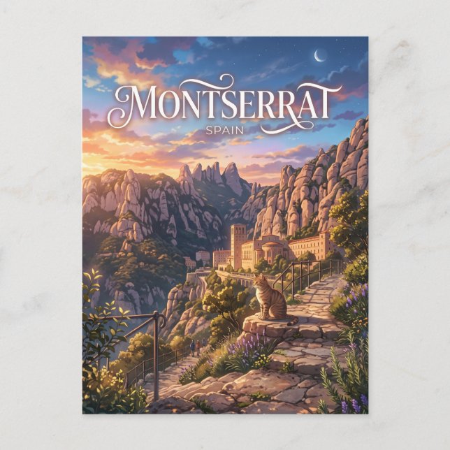 Postal Montserrat España (Anverso)
