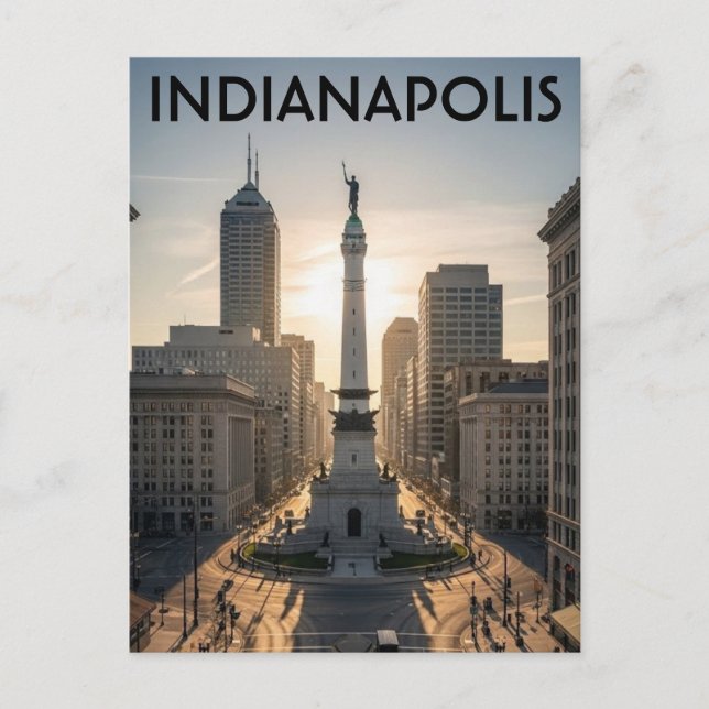 Postal Monument Circle Indiana Indianapolis (Anverso)