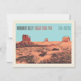 Postal Monument Valley, Parque Tribal Navajo, Utah, Arizo