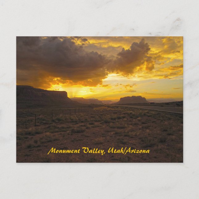 Postal Monument Valley Sunset (Anverso)
