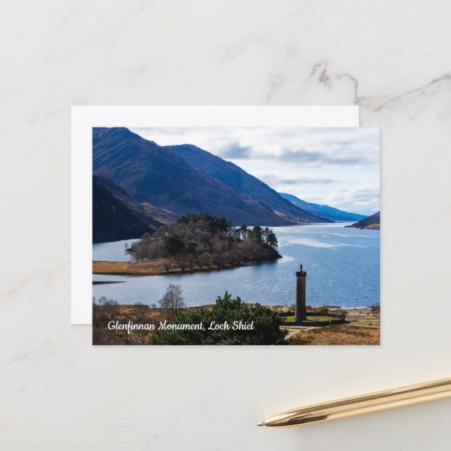 Postal Monumento a Glenfinnan, Loch Shiel, Escocia (Anverso/Reverso In Situ)