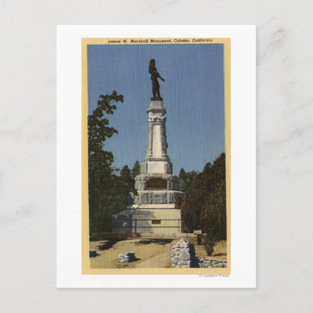 Postal Monumento a James W. Marshall Vista # 2 (Anverso)