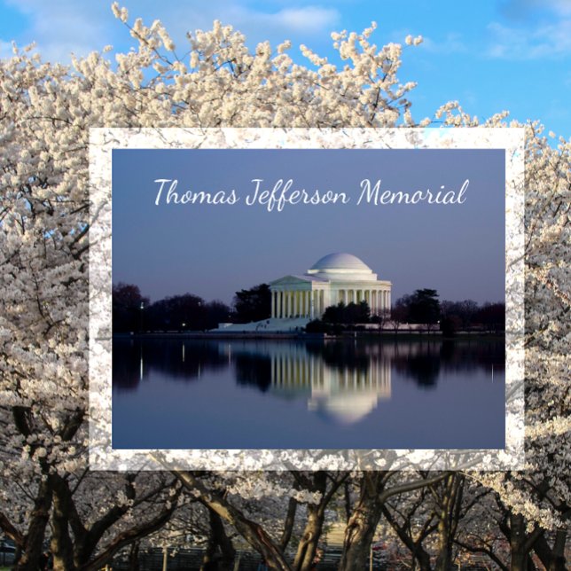 Postal Monumento a Jefferson, reflejo en charca de marea (Subido por el creador)