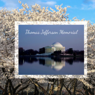 Postal Monumento a Jefferson, reflejo en estanque de mare