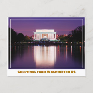 Postal Monumento a Jefferson Washington DC con cerezo en